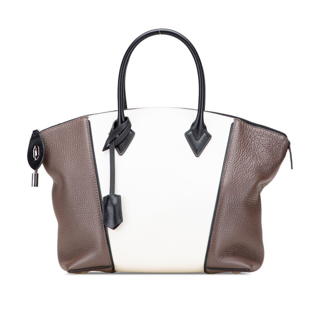 LOUIS VUITTON Authentic Brown Leather Lockit PM Bag - Picture 1 of 10